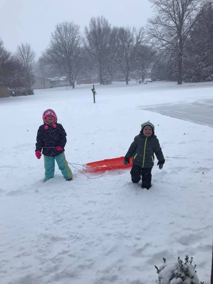 Playing in the snow!